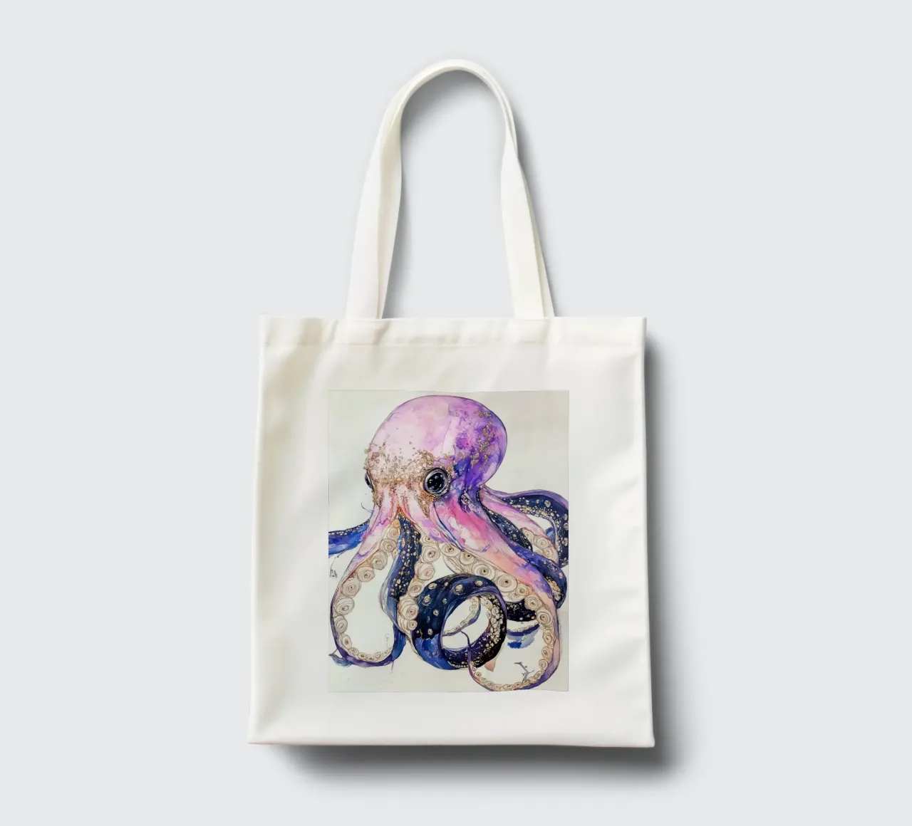Pink octopus jute draagtas van Justyna Jaszke JBJart