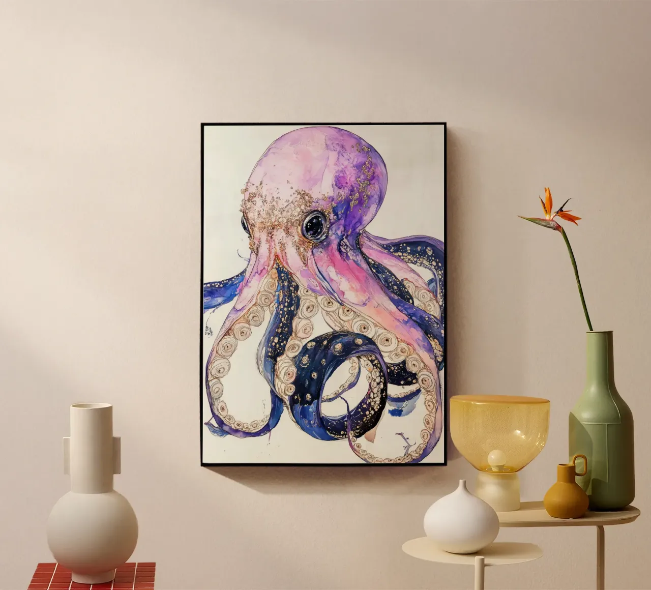 Polpo rosa plexiglass da Justyna Jaszke JBJart