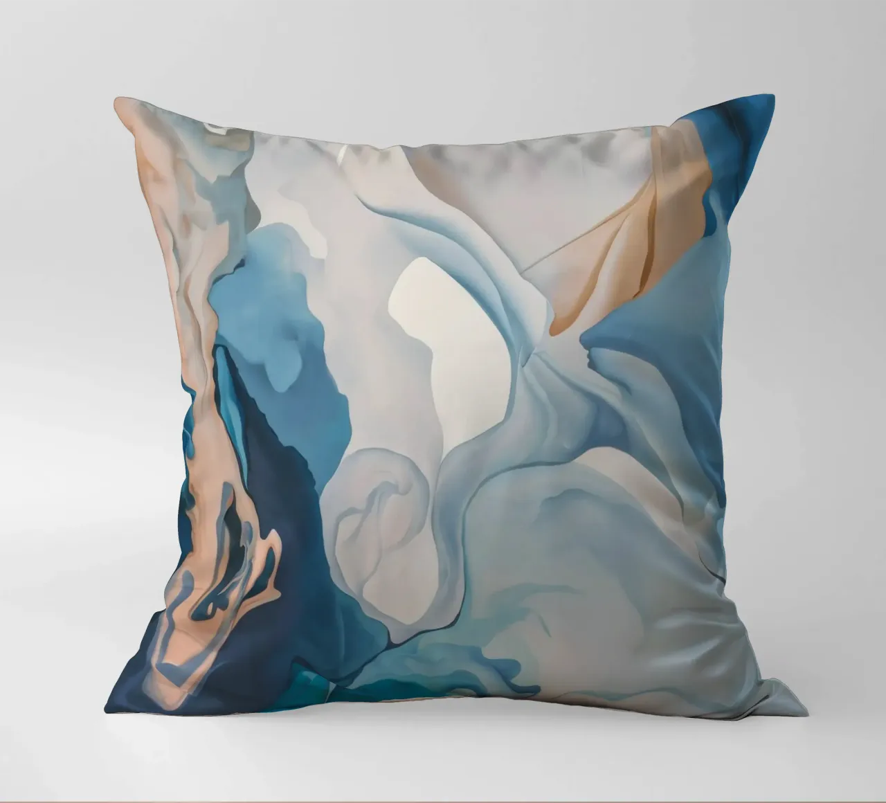Aqua Silk Whirl decorative cushion by Monarch Arc