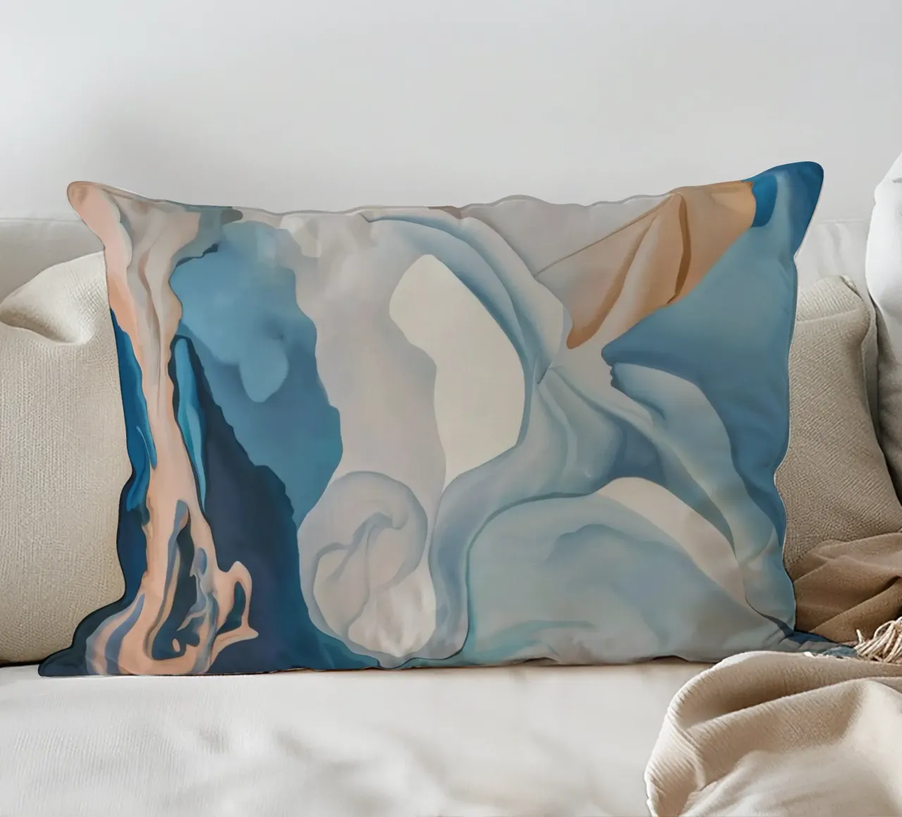 Aqua Silk Whirl decorative cushion by Monarch Arc