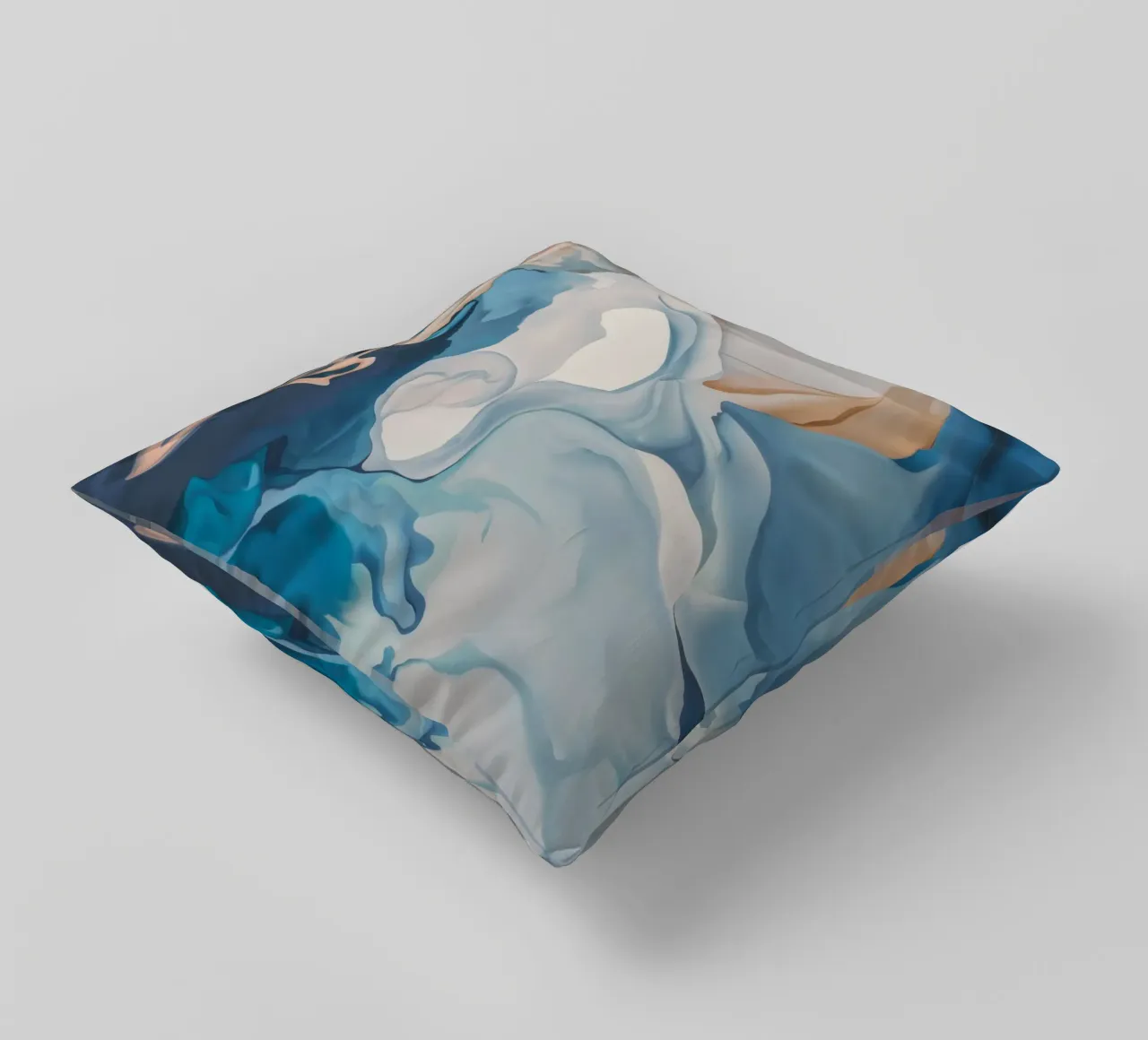 Aqua Silk Whirl decorative cushion by Monarch Arc