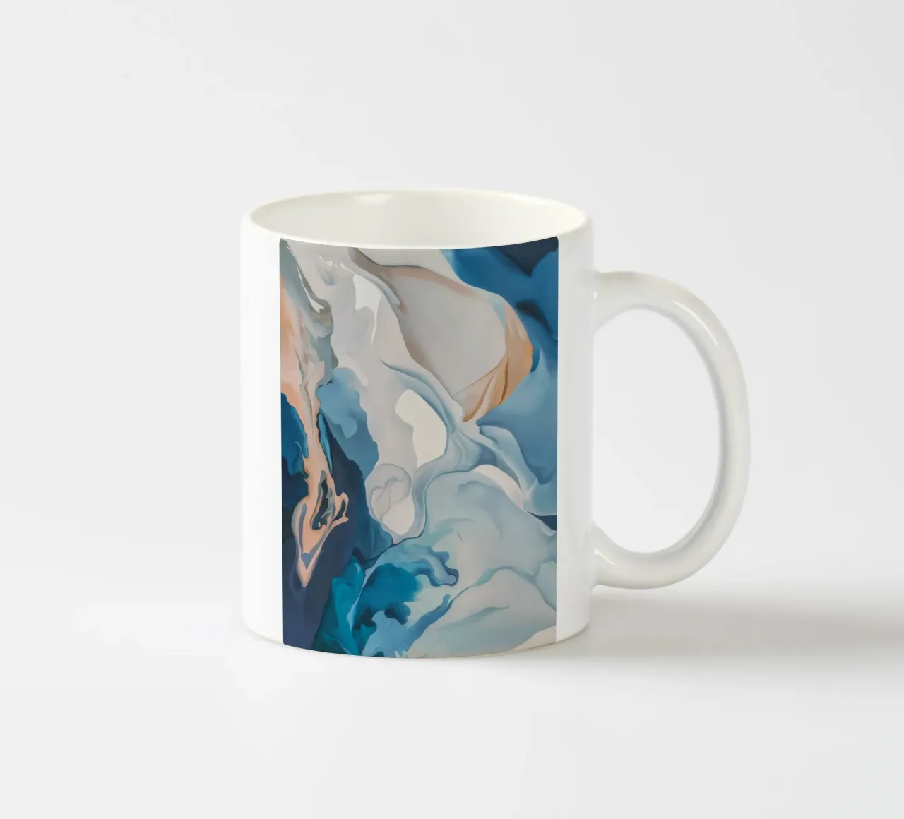 Aqua zijde werveling keramische mok van Monarch Arc