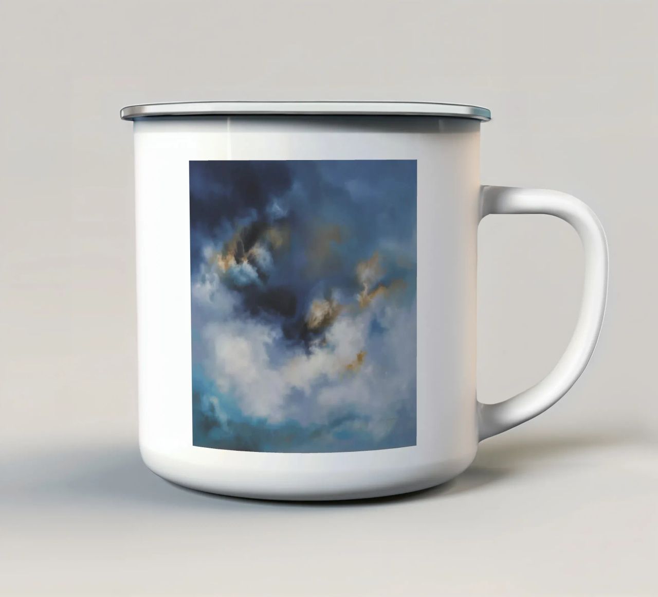 Lucentezza della nuvola di tempesta tazza in smalto da Monarch Arc