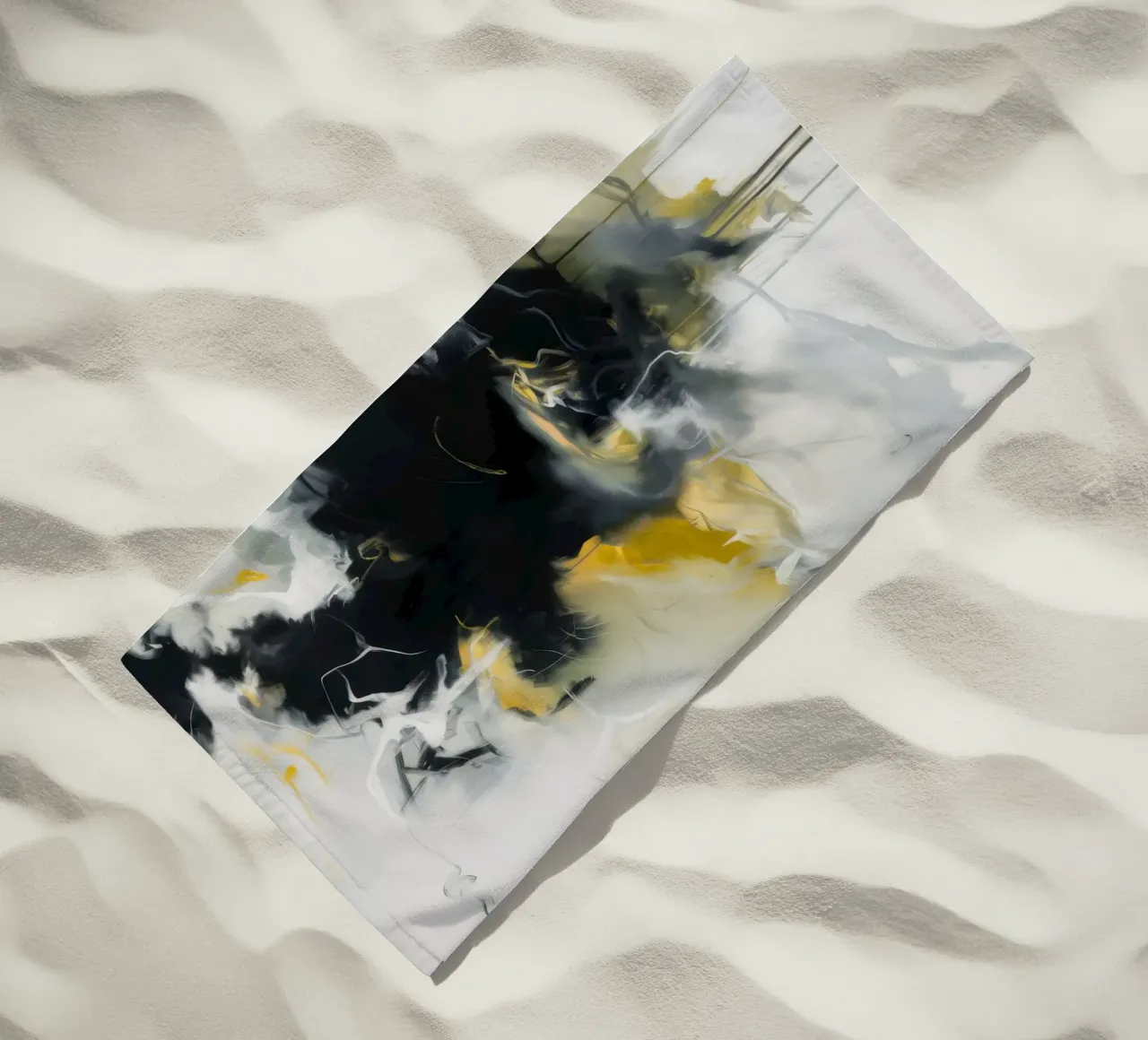 Ashen Burst Pulse beach towel by Monarch Arc