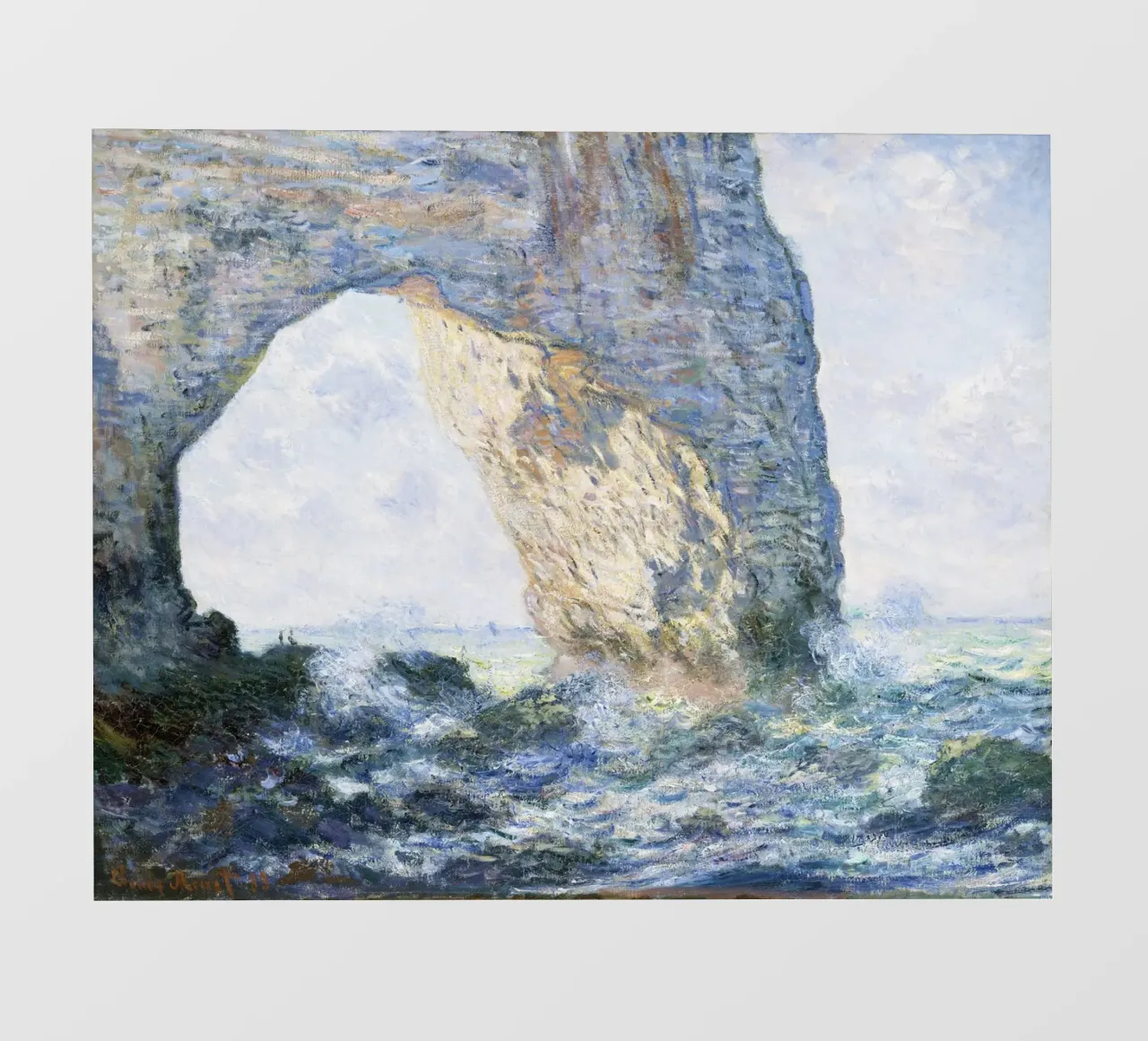 Claude Monet - La Manneporte (Étretat), 1883 - Premium Art telo in pvc da Monet Art Prints