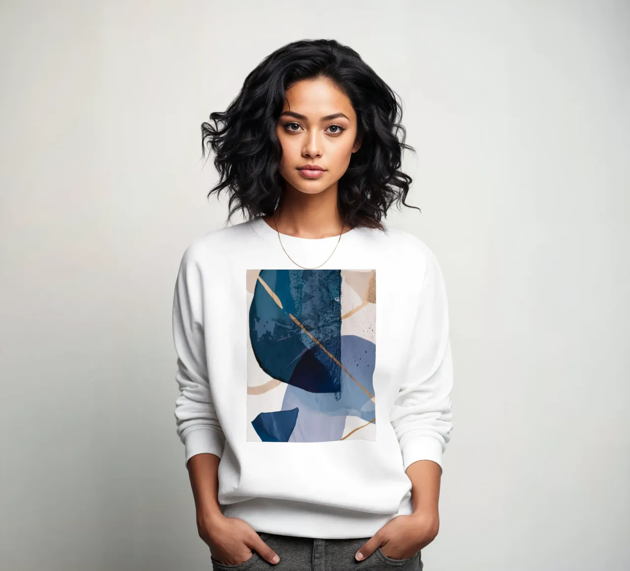 Gedämpfte Form Fragment Sweatshirt von Monarch Arc