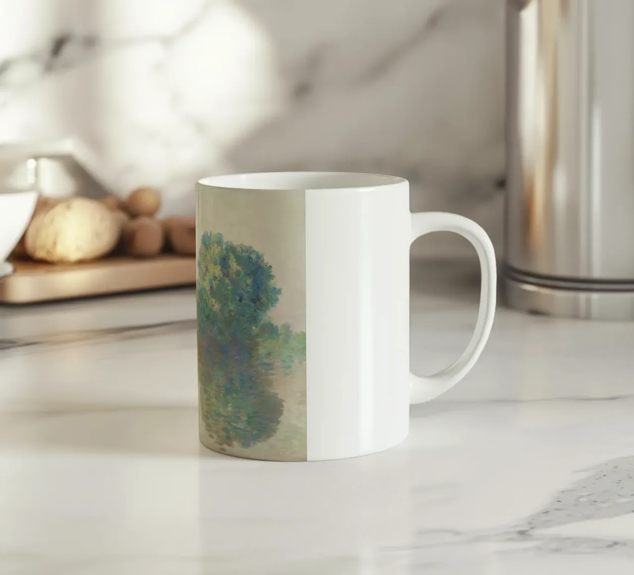 Claude Monet - La Senna a Giverny (1897) tazza in ceramica da Monet Art Prints