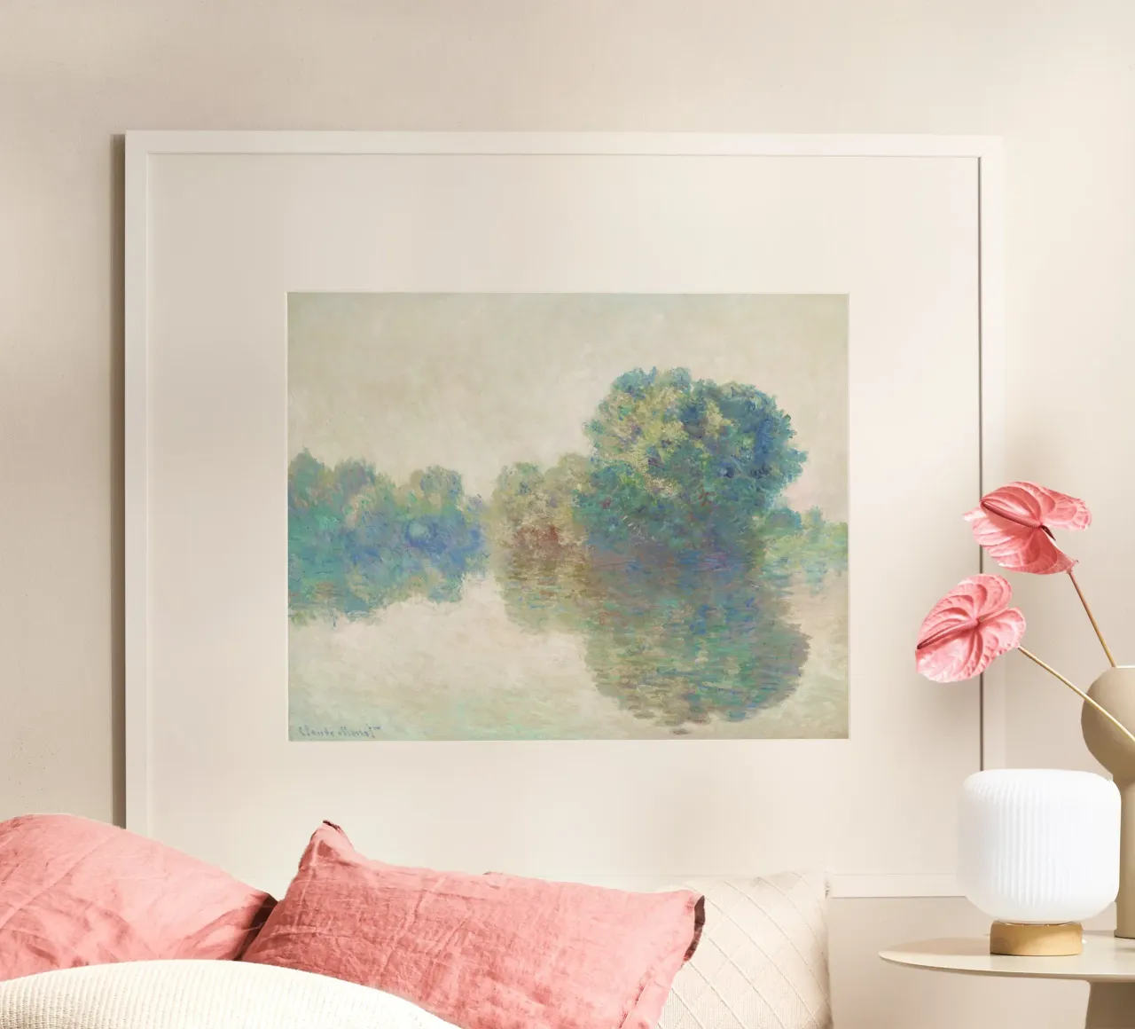 Claude Monet - La Senna a Giverny (1897) poster con telaio in plastica da Monet Art Prints