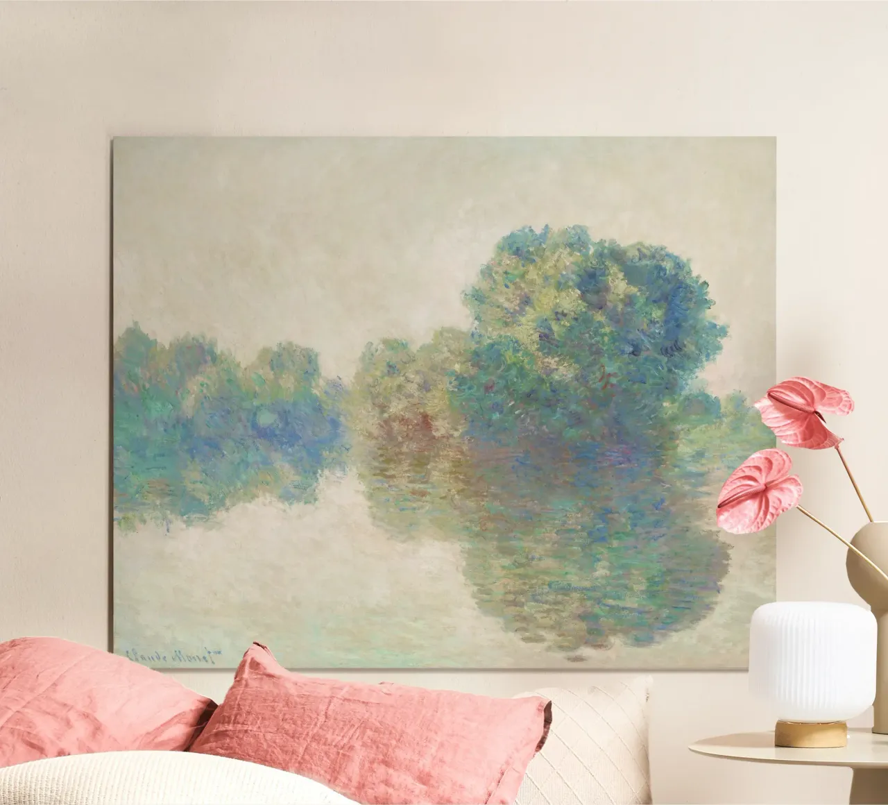Claude Monet - La Senna a Giverny (1897) poster con telaio in plastica da Monet Art Prints