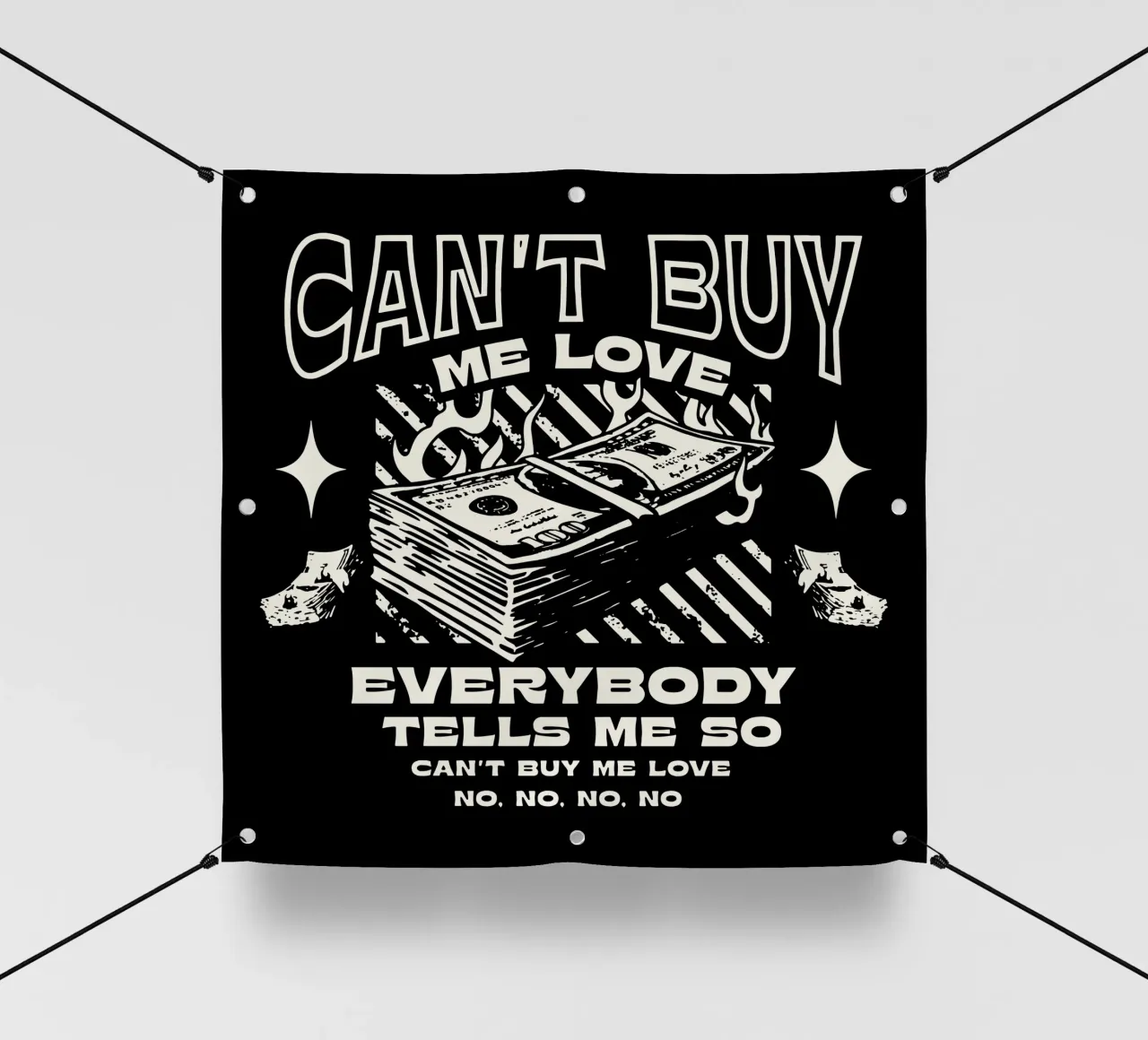 L'amore non si compra telo in pvc da Gunawan Rb