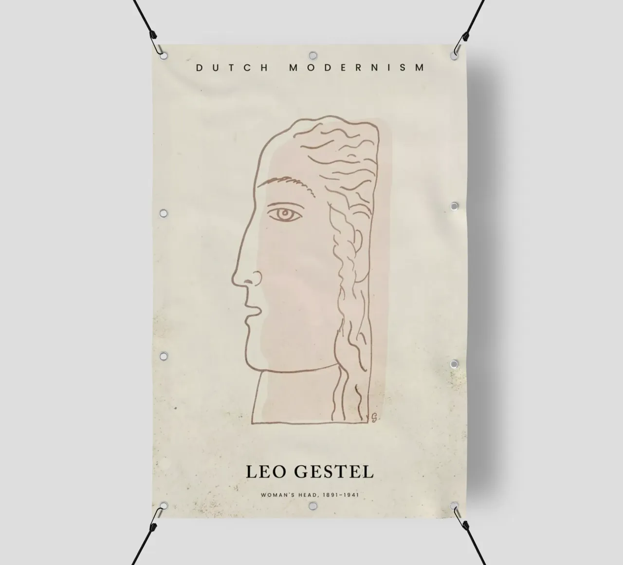 Gestel - Woman's Head telo in pvc da Vintage by JUNIQE