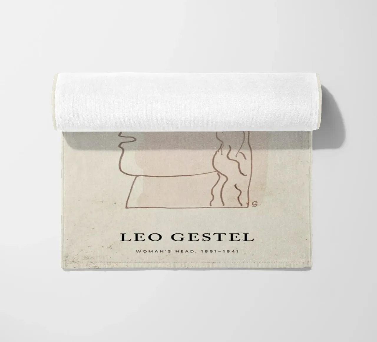 Gestel - Woman's Head telo mare da Vintage by JUNIQE