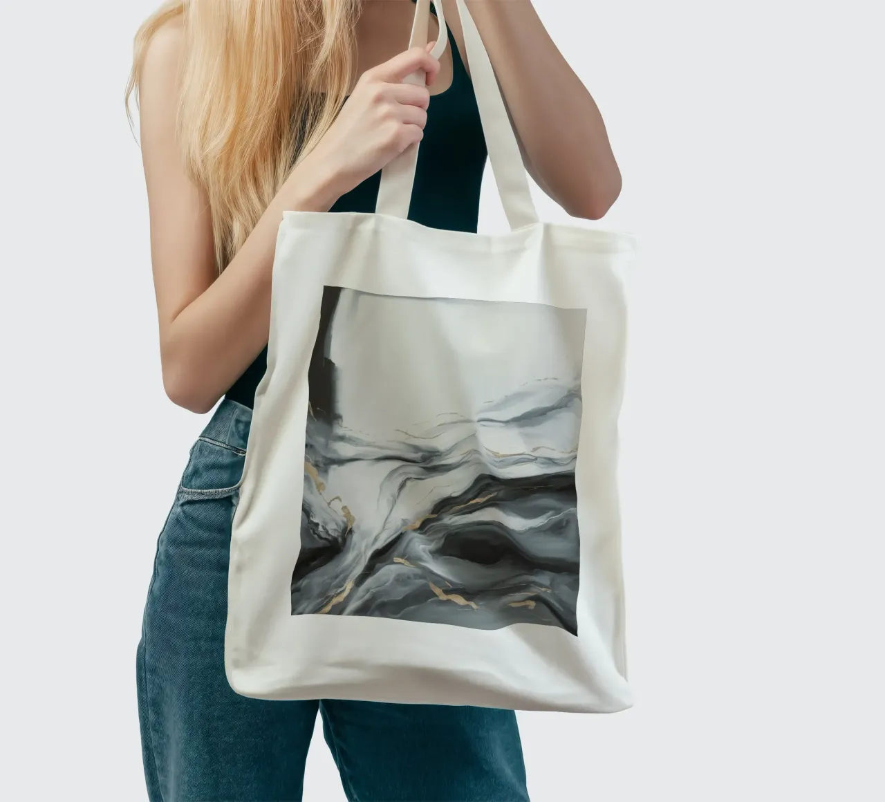 Stone Vein Flow tote bag by Monarch Arc