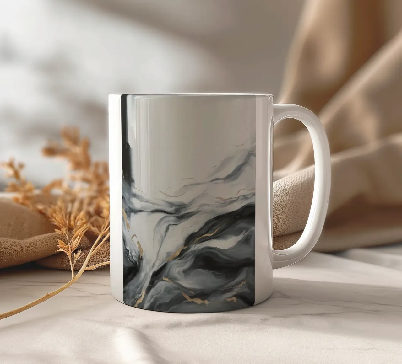 Flusso delle vene di pietra tazza in ceramica da Monarch Arc