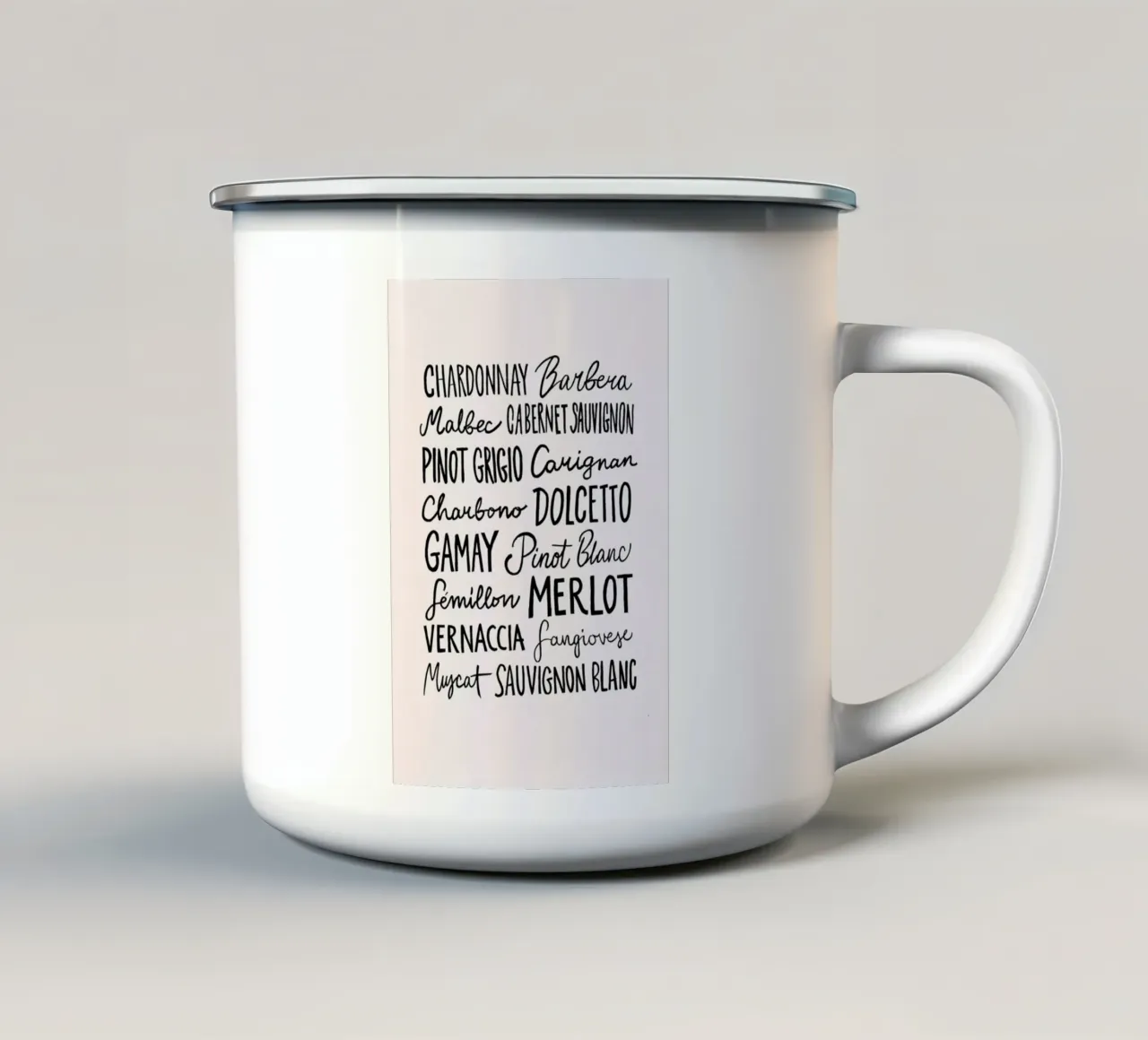 Wine Tasting taza de esmalte de Pure