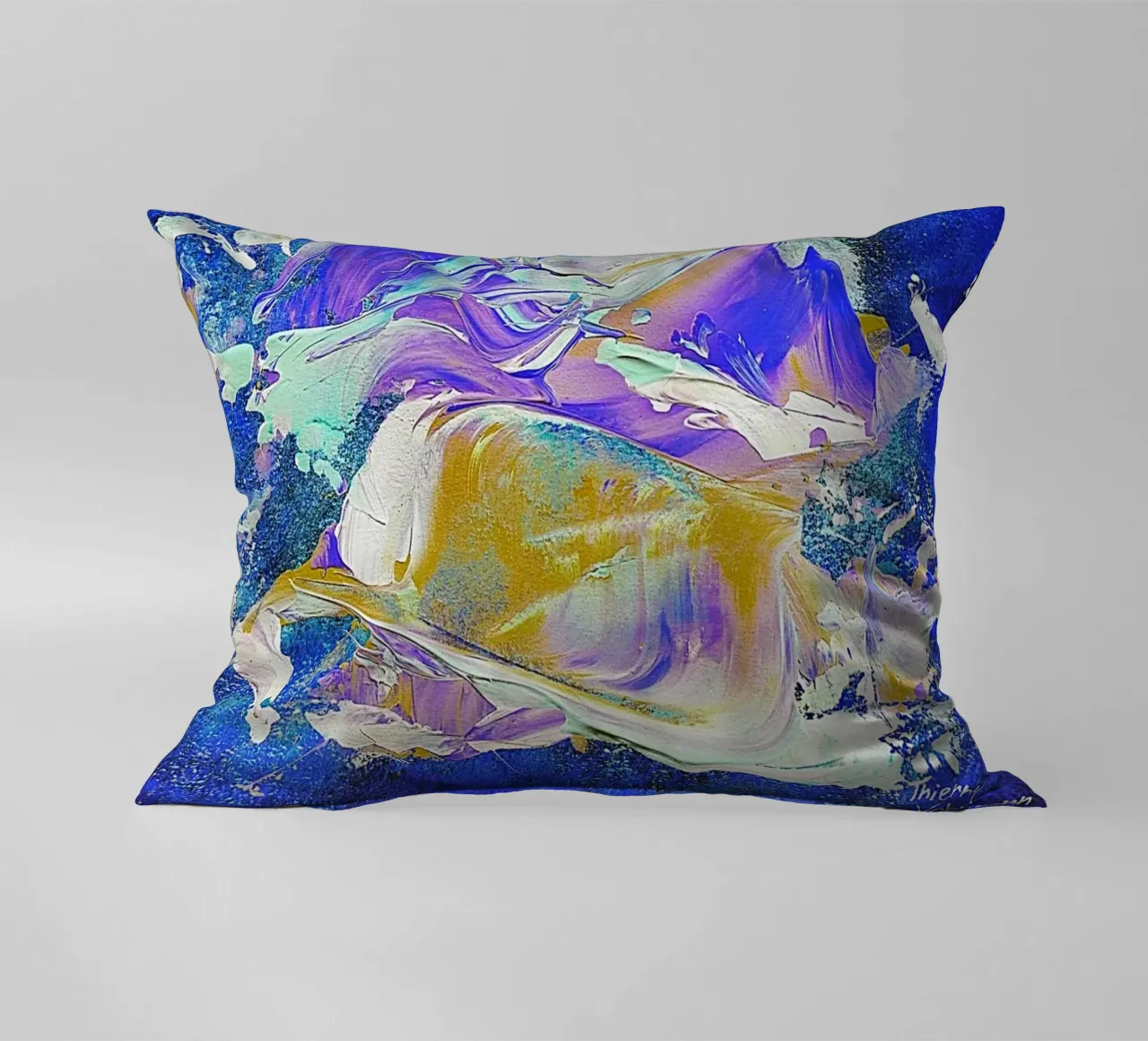 IDEAL GIFT 24 invers decorative cushion by Thierry Vobmann Abstract painting