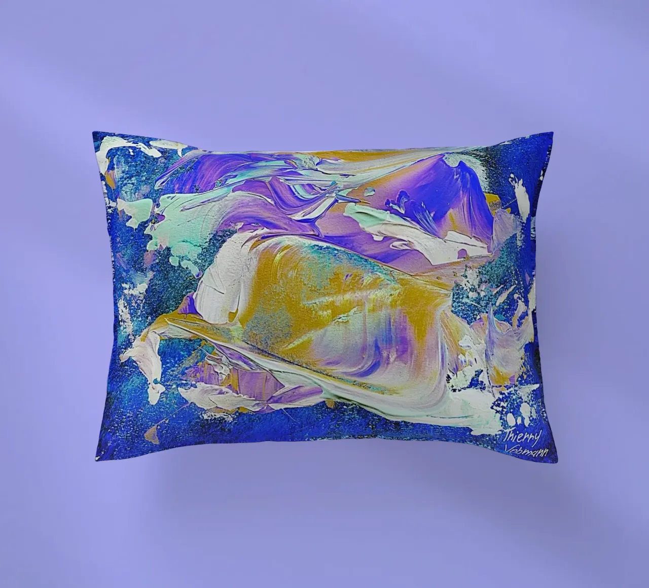 IDEAL GIFT 24 invers decorative cushion by Thierry Vobmann Abstract painting