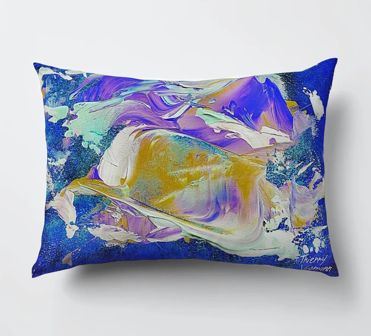 IDEAL GIFT 24 invers decorative cushion by Thierry Vobmann Abstract painting