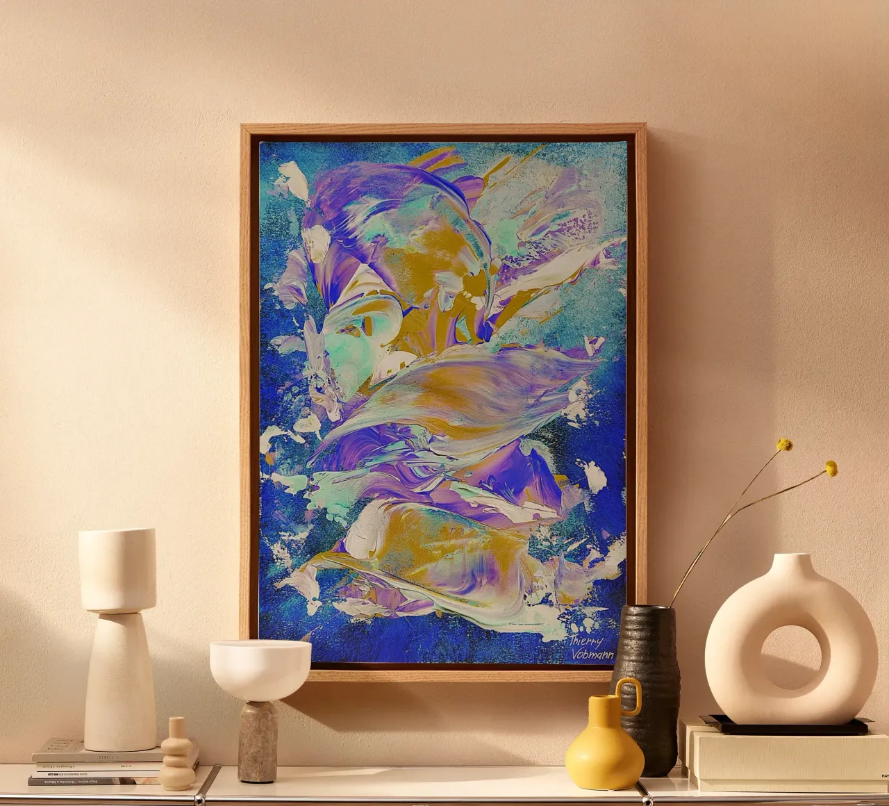 IDEAL GIFT 24 invers tela con Cornice a cassetta da Thierry Vobmann Abstract painting