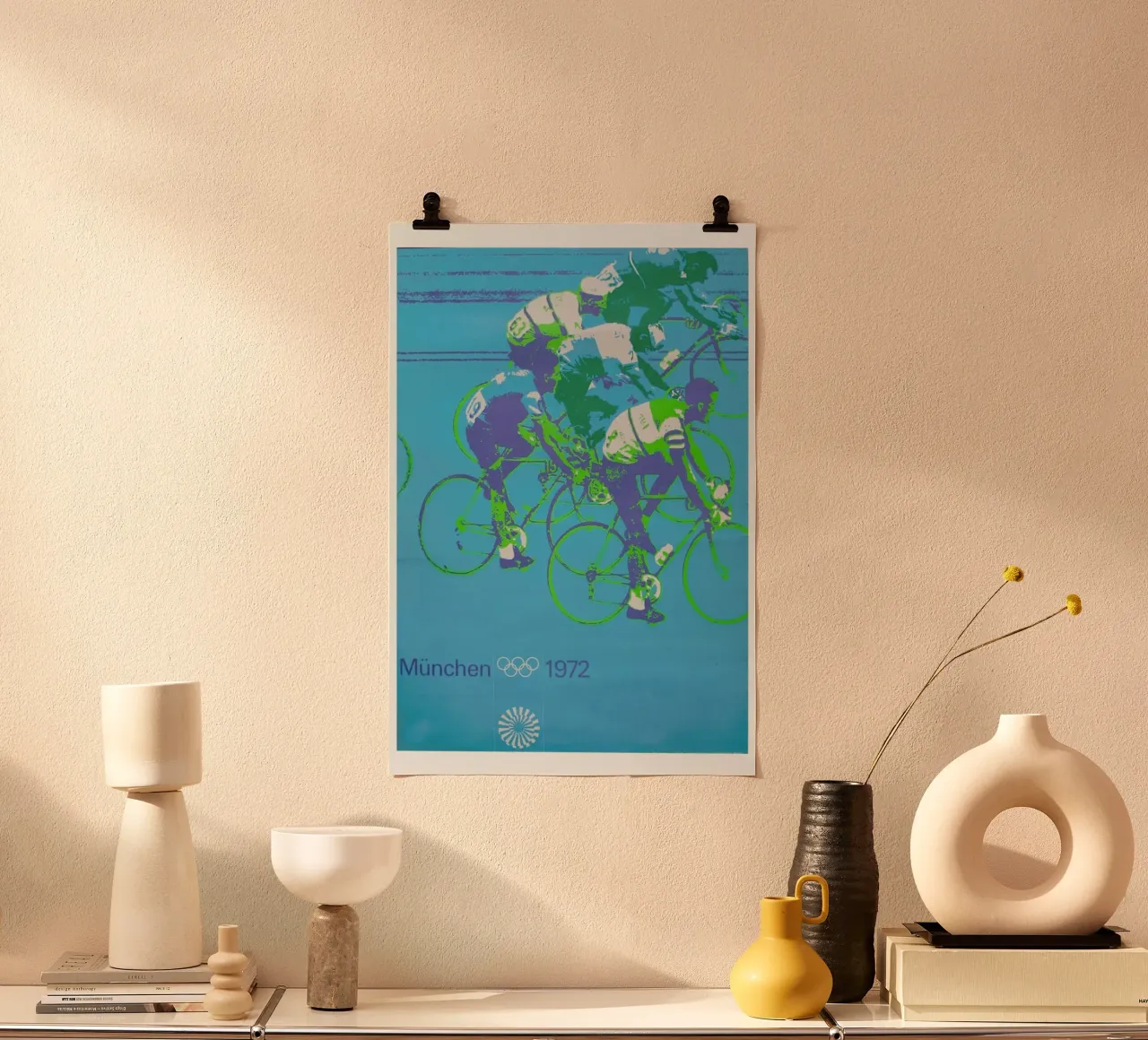 bike4 poster met houten frame van Robert Livingston
