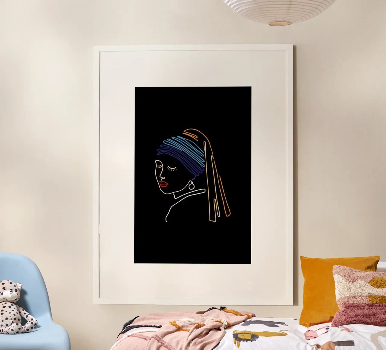 The Girl With A Pearl Earring poster con telaio in plastica da Ninhol