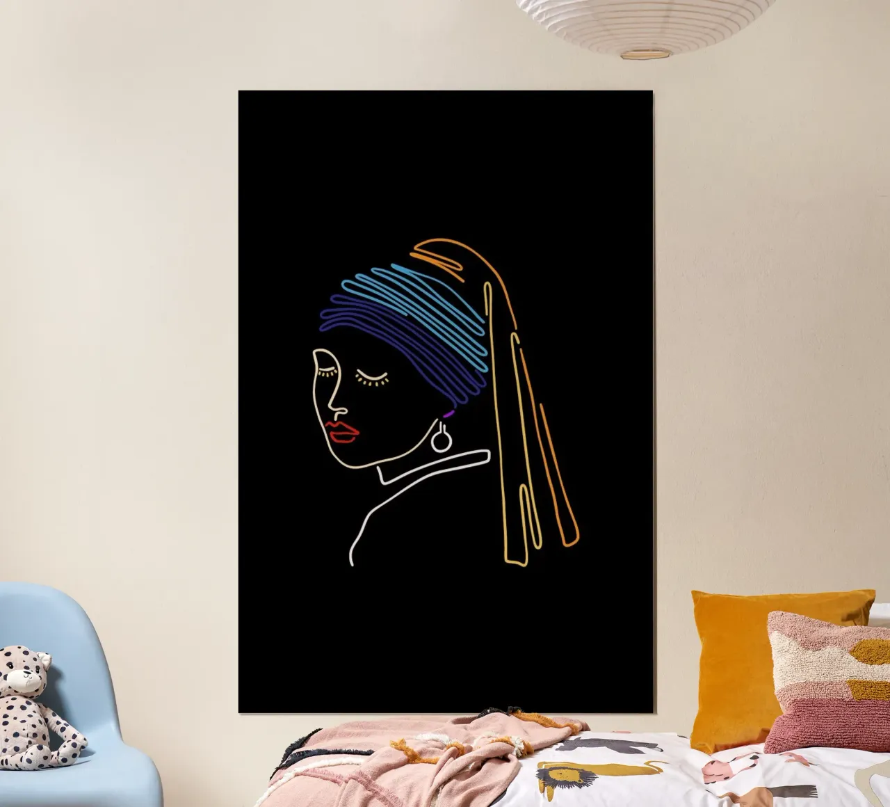 The Girl With A Pearl Earring poster con telaio in plastica da Ninhol