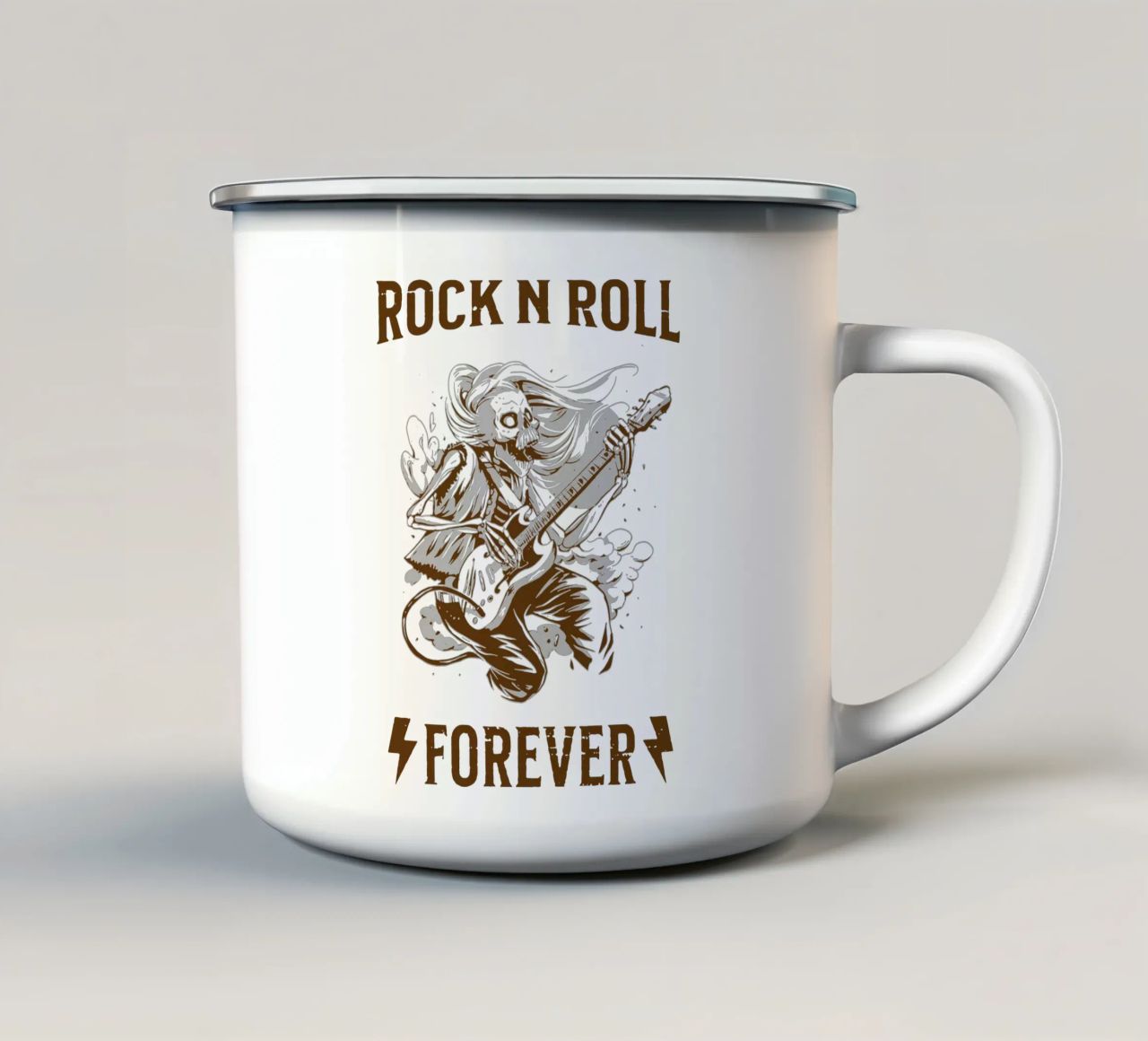 Rock n Roll per sempre tazza in smalto da Gunawan Rb