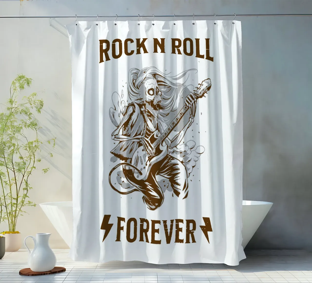 Rock n Roll für immer Duschvorhang von Gunawan Rb