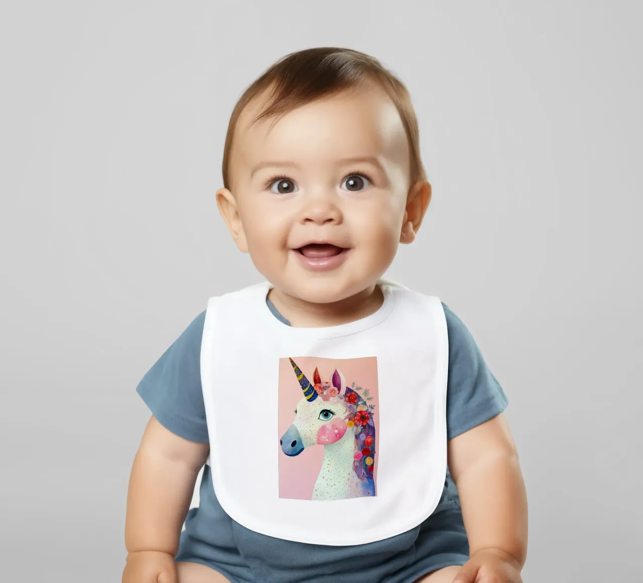 Unicornio babero de Justyna Jaszke JBJart