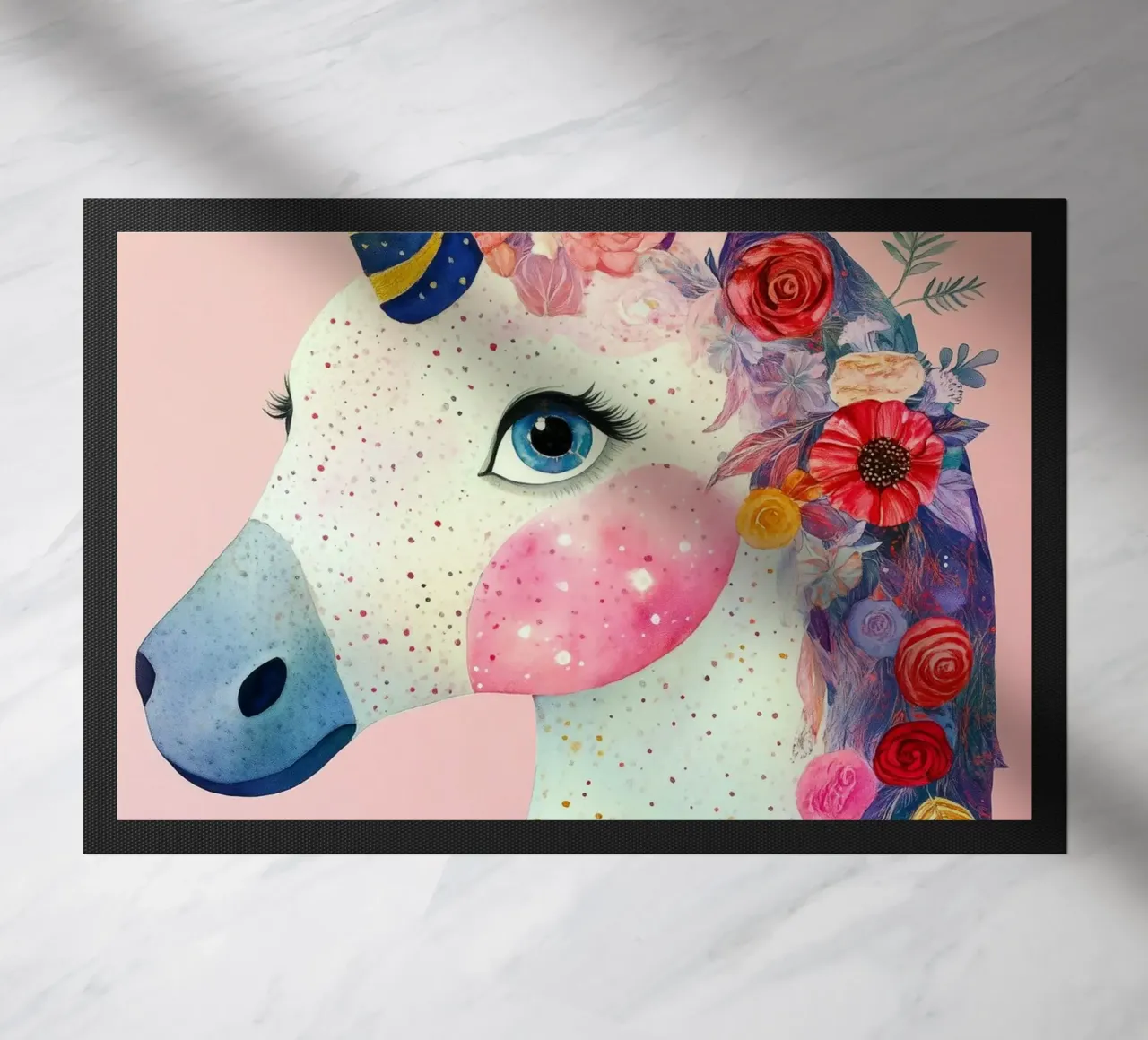 Unicorn doormat by Justyna Jaszke JBJart