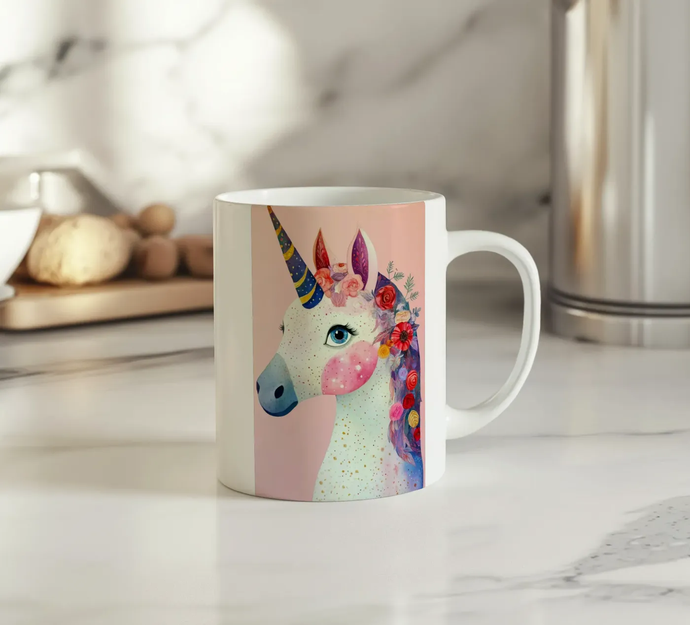 Unicorn ceramic mug by Justyna Jaszke JBJart