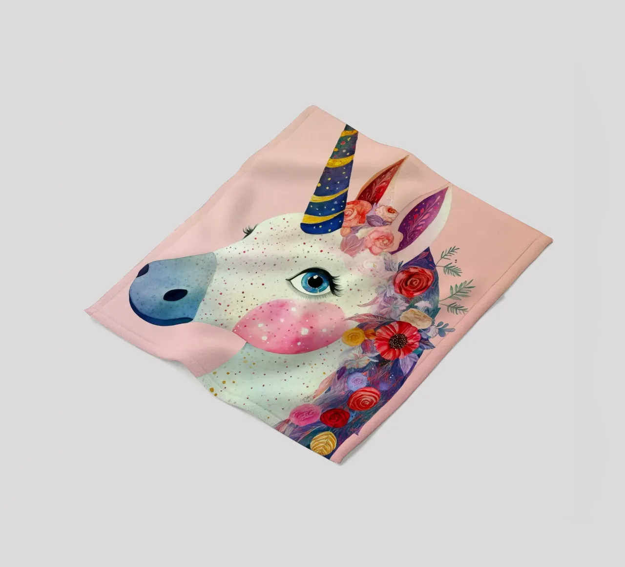 Unicorn coperta in pile da Justyna Jaszke JBJart