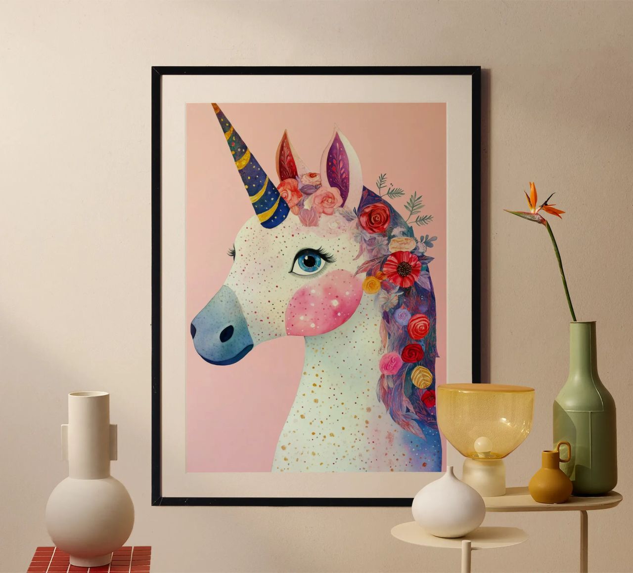 Einhorn Poster von Justyna Jaszke JBJart
