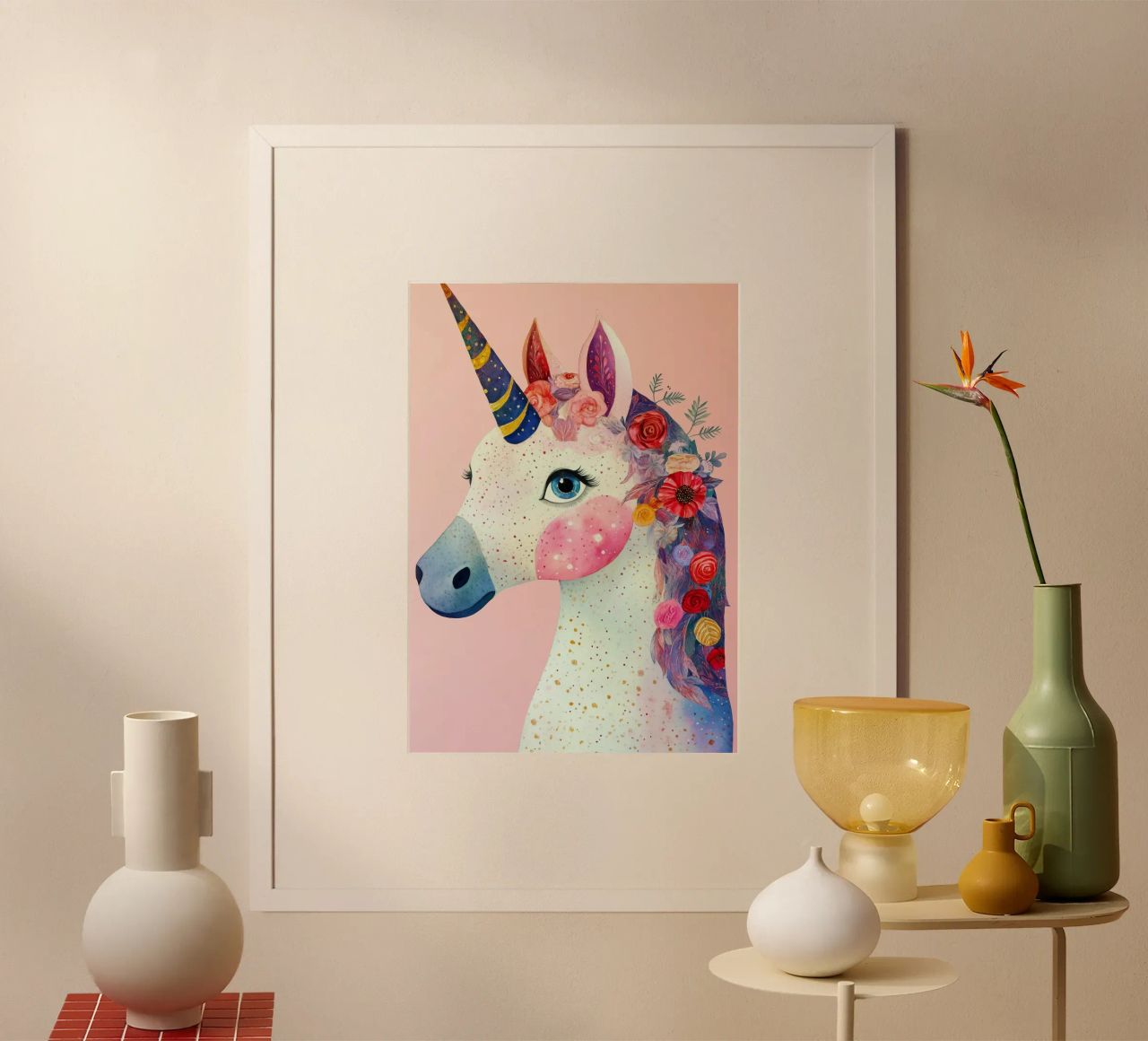 Einhorn Poster von Justyna Jaszke JBJart