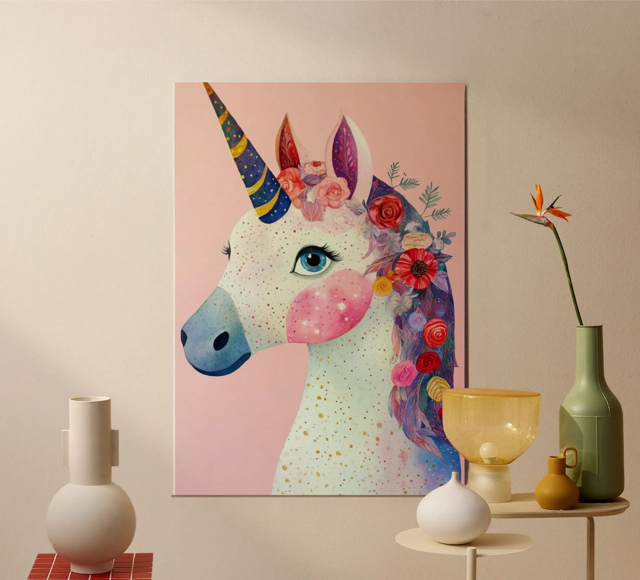 Einhorn Poster von Justyna Jaszke JBJart