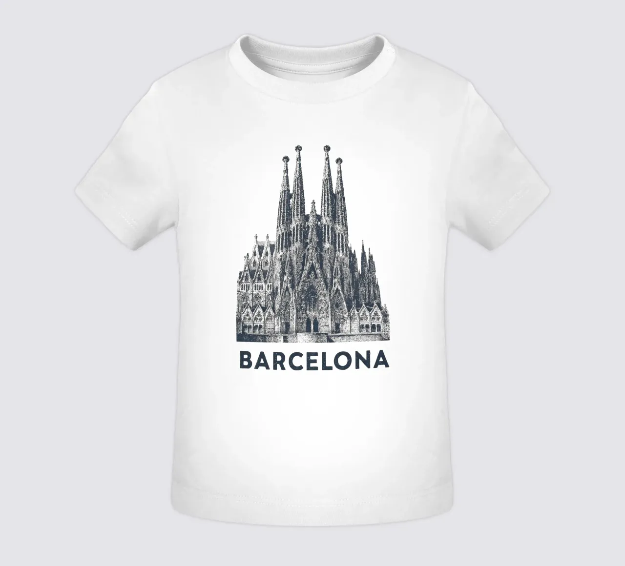 Barcelona Monumental - Linocut Series maglietta neonato da Studio Mooodz