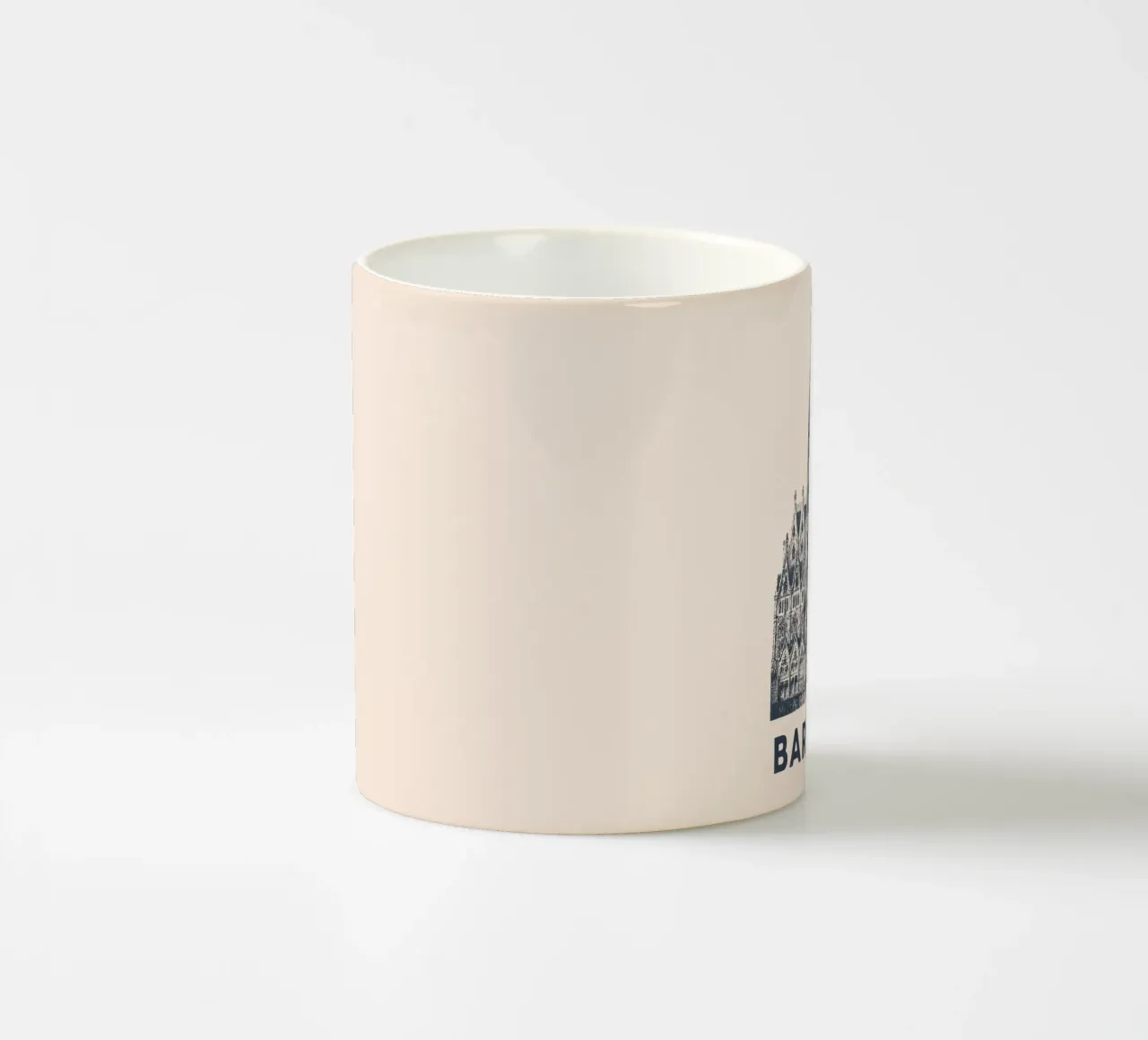 Barcelona Monumental - Linocut Series tazza in ceramica da Studio Mooodz