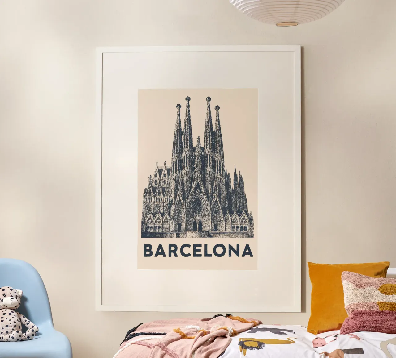 Barcelona Monumental - Linocut Series carta hahnemühle da Studio Mooodz