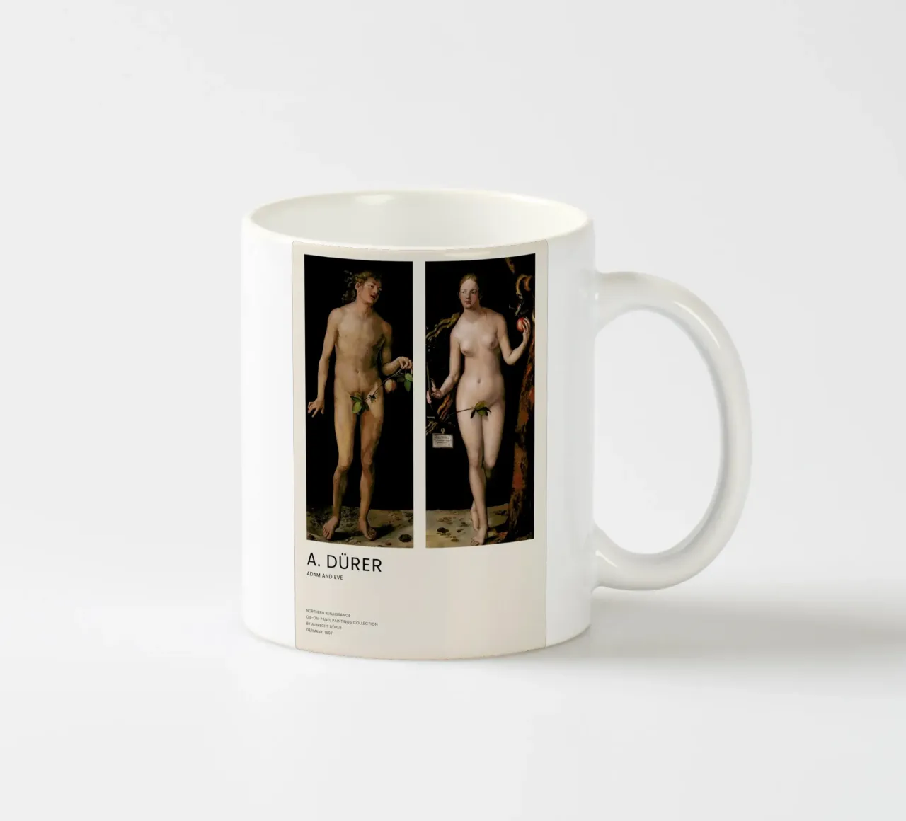 Dürer - Adam and Eve ceramic mug by Vintage by JUNIQE