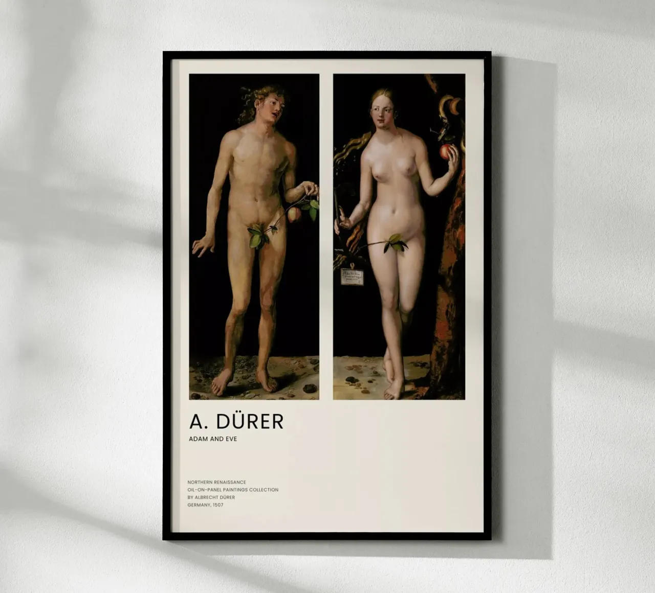 Dürer - Adam and Eve poster con telaio in alluminio da Vintage by JUNIQE
