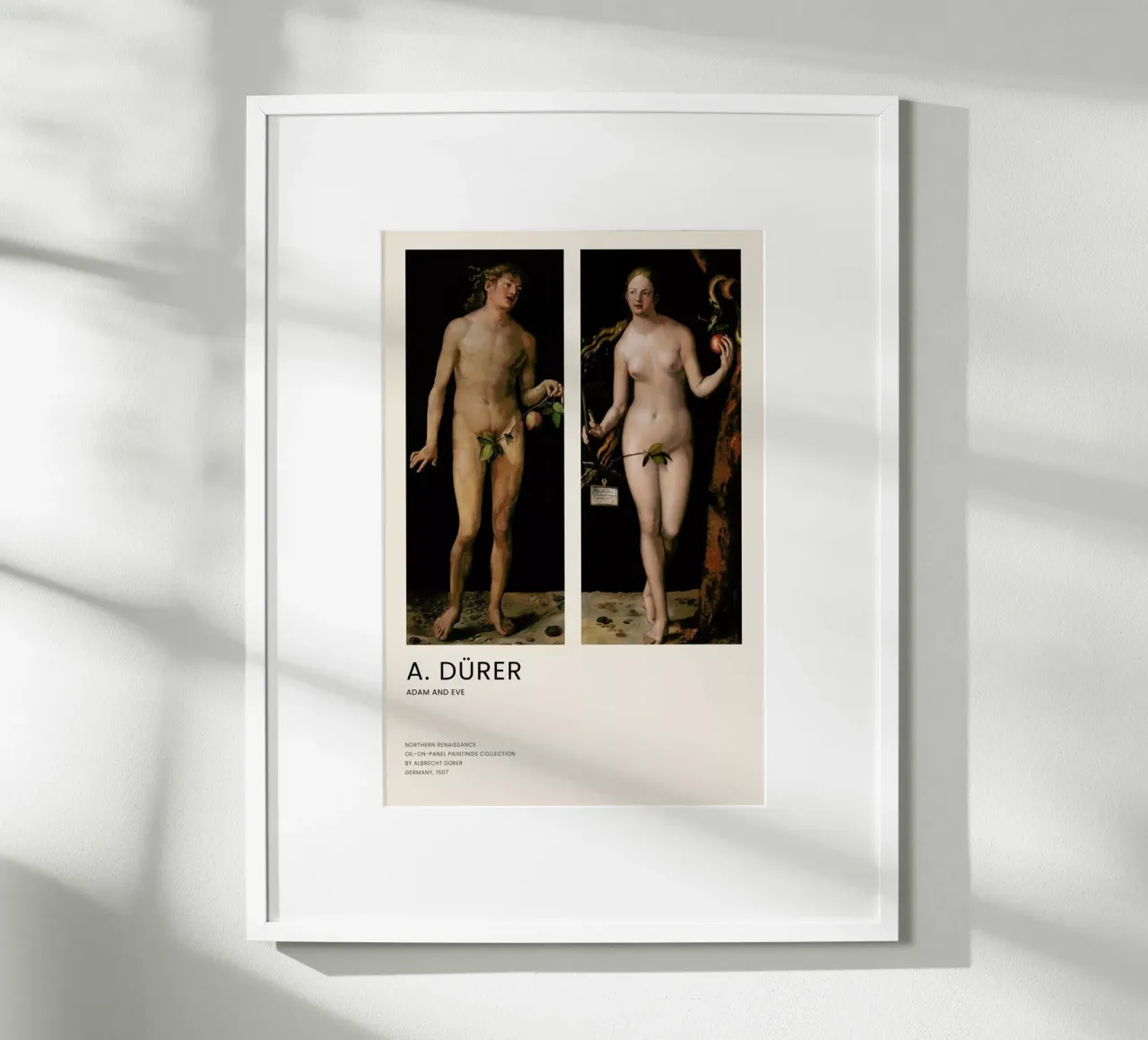 Dürer - Adam and Eve poster con telaio in alluminio da Vintage by JUNIQE