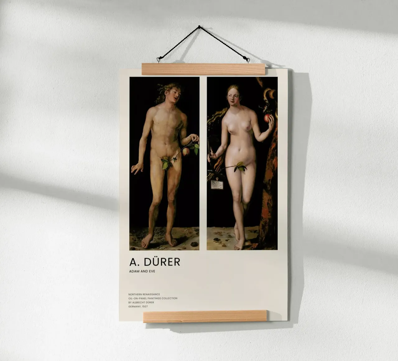 Dürer - Adam and Eve poster con telaio in alluminio da Vintage by JUNIQE