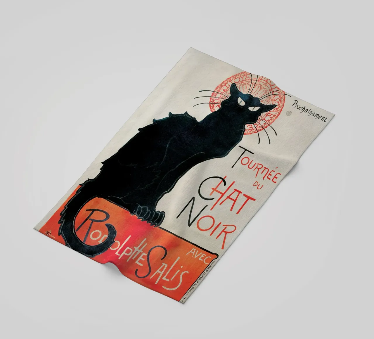 Giro dello Chat Noir di Théophile Alexandre Steinlen (1896) telo mare da Venus Art