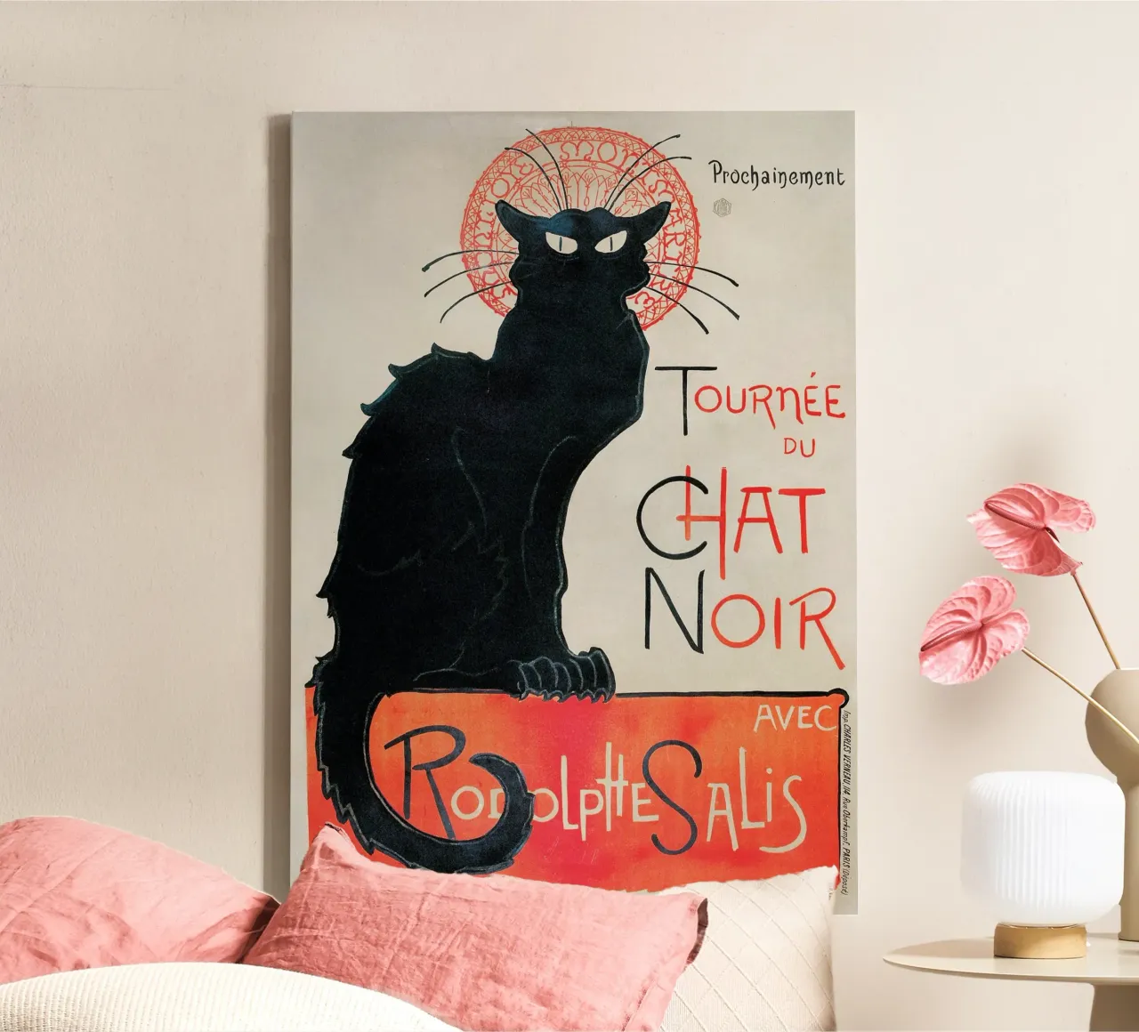 Tour of the Chat Noir by Théophile Alexandre Steinlen (1896) canvas with Floater frame by Venus Art