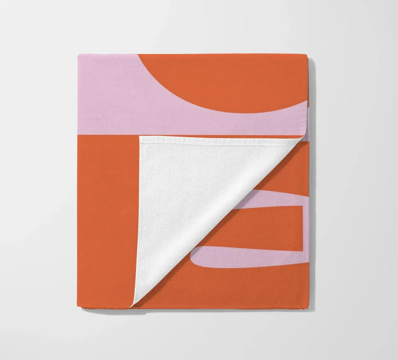 Pink Love beach towel by we line studio - art