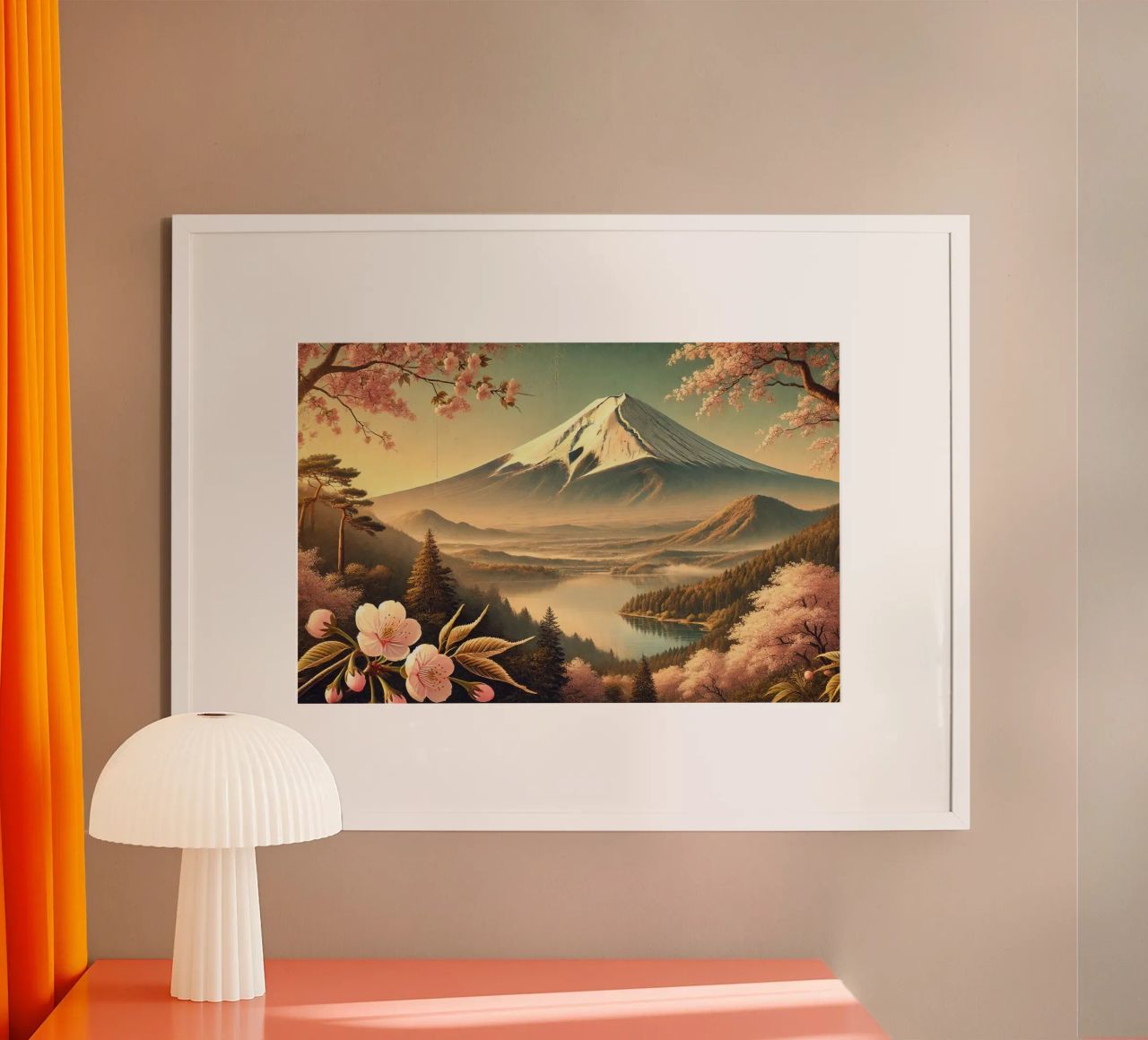 Japón Vintage, Póster del Monte Fuji poster de Chromatic Fusion Studio