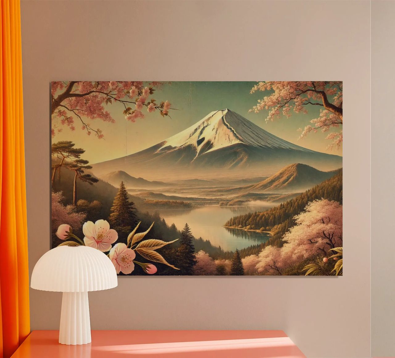 Japón Vintage, Póster del Monte Fuji poster de Chromatic Fusion Studio
