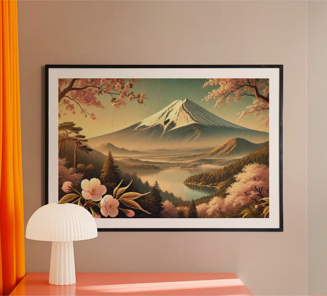 Japón Vintage, Póster del Monte Fuji poster de Chromatic Fusion Studio