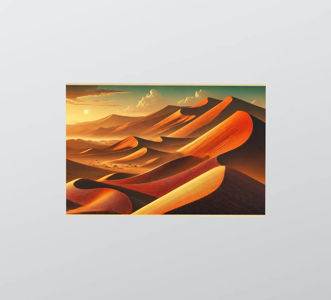 Vintage Namibia, Sossusvlei Dunes Poster sticker by Chromatic Fusion Studio