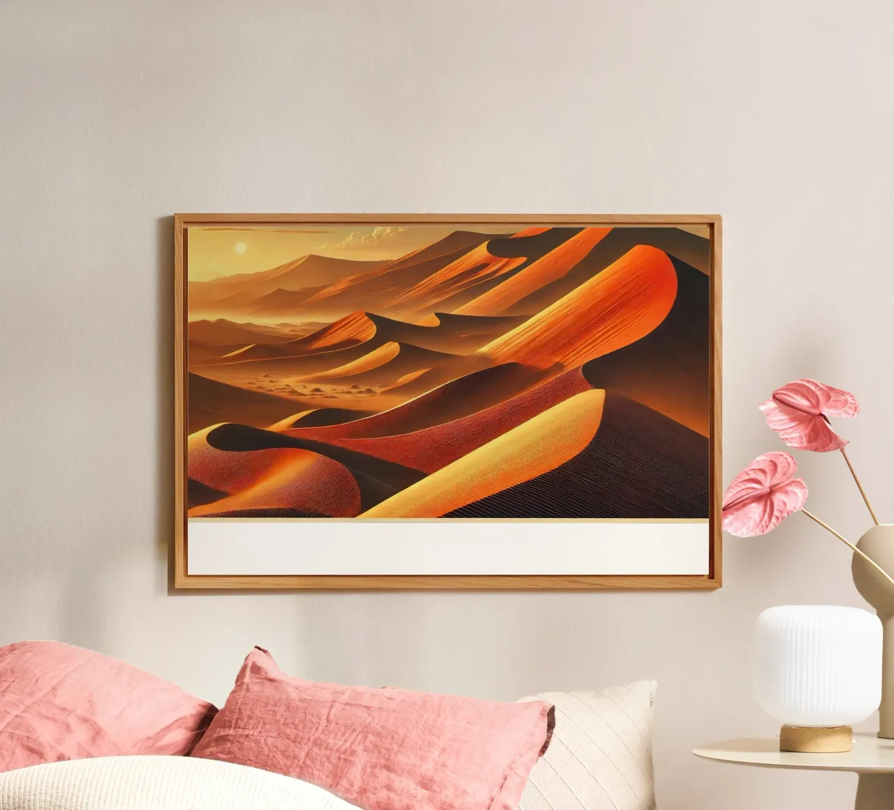Vintage Namibia, Sossusvlei Dunes Poster alu-dibond by Chromatic Fusion Studio